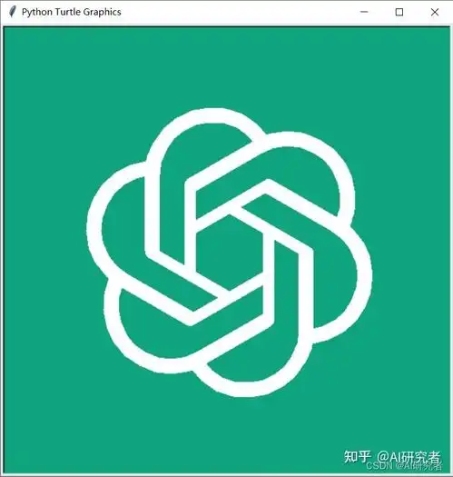 用python代码画chatgpt的logo