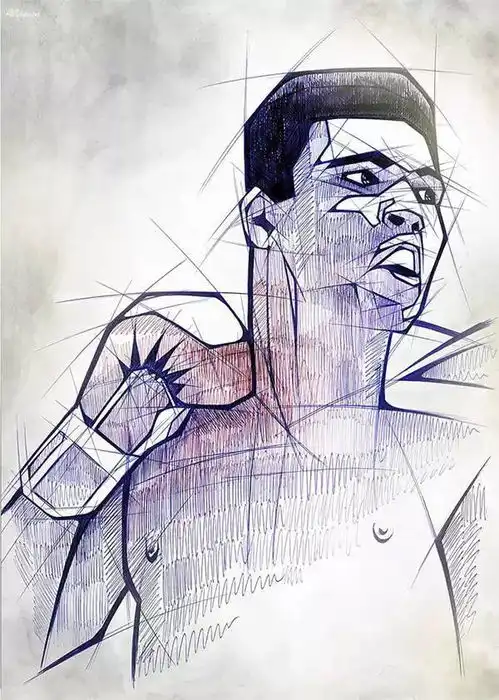 大师级圆珠笔肖像插画作品,确实与众不同
