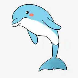 卡通蓝色海豚插画图片素材其他格式下载动漫人物大全