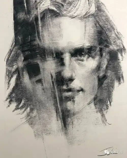 线条狂放的肖像