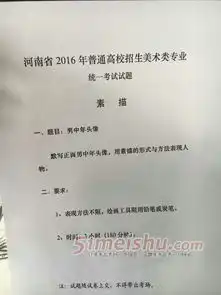 2016年河南美术联考统考素描考试题目