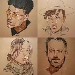 换种方式画人物,很棒