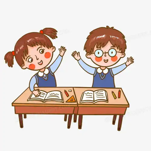 上课举手的小学生插画元素png图片素材下载插画png熊猫办公