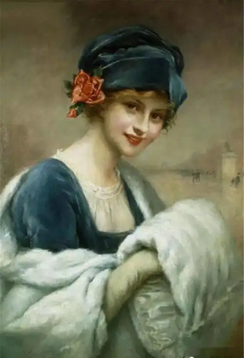 法国画家弗朗索瓦马丁卡维尔古典油画美女