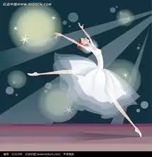 蓝色灯光白色裙子跳舞的女人插画图片免费下载编号1220399红动网