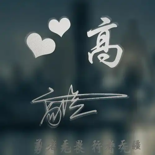 大气炫彩艺术签名头像,微信头像,专属于你自己的签名