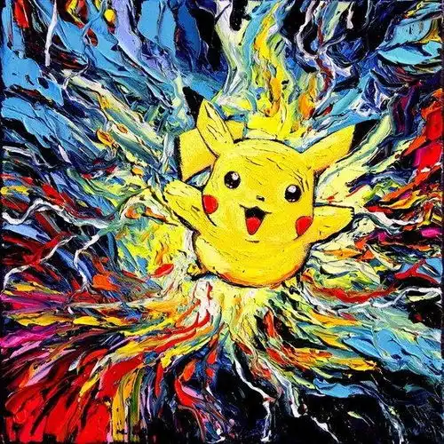 当动漫角色化身油画,这样的海绵宝宝好像挺特别
