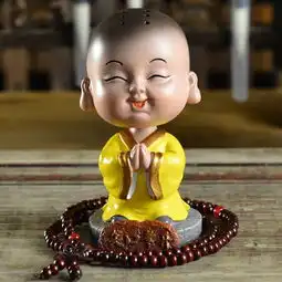 可爱车载摇头小和尚汽车摆件,可爱,萌到啧