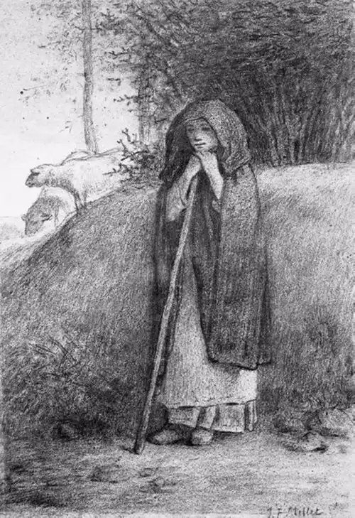 大师米勒素描作品,最美的素描饱含真诚︱艺术名画