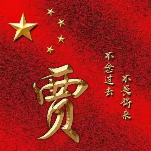 烫金字体姓氏微信头像不念过去,不畏将来