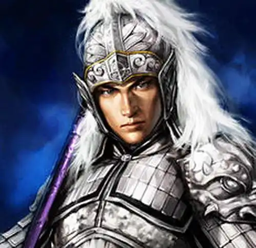 四名身披白袍的猛将,一个是五虎上将,一个开创了新的王朝