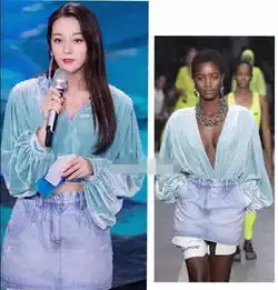女明星喜欢改衣服,与模特的同款造型对比,有人变美有人变丑了