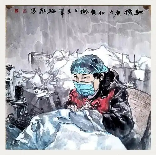 庆阳市翰墨书画院副院长王军瑞先生抗疫绘画作品展