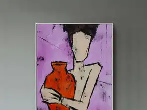 抱着罐子的男子现代手绘人物抽象家居装饰画图片设计素材高清模板下载37.33mb其他大全