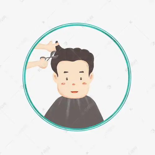 龙抬头男人理发手绘素材图片免费下载千库网