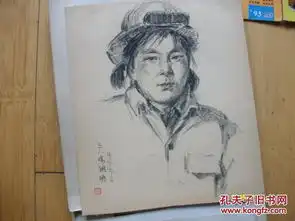 画家英若识手绘素描水彩画画册一本50年代30张保真