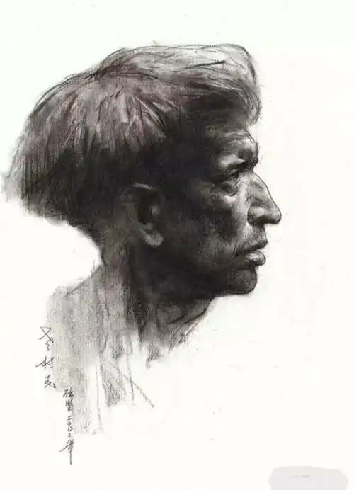 广州美院教授区础坚素描作品