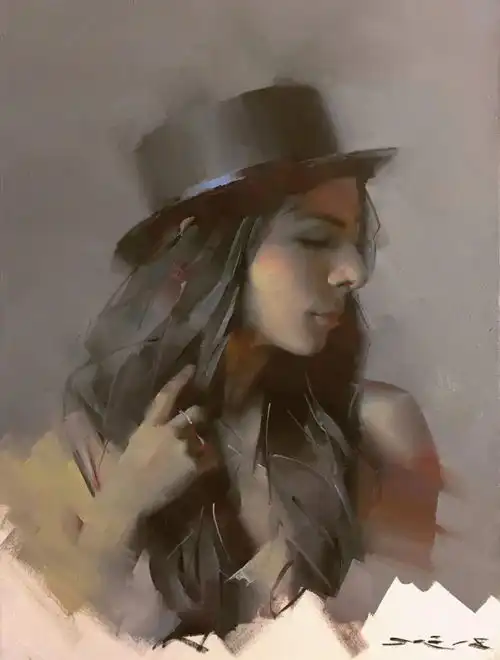 美籍华人画家的人物肖像绘画别具一格,美到令人惊叹