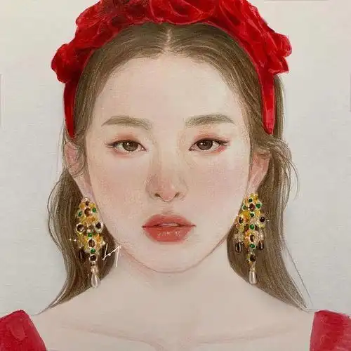 清新的彩铅绘画
