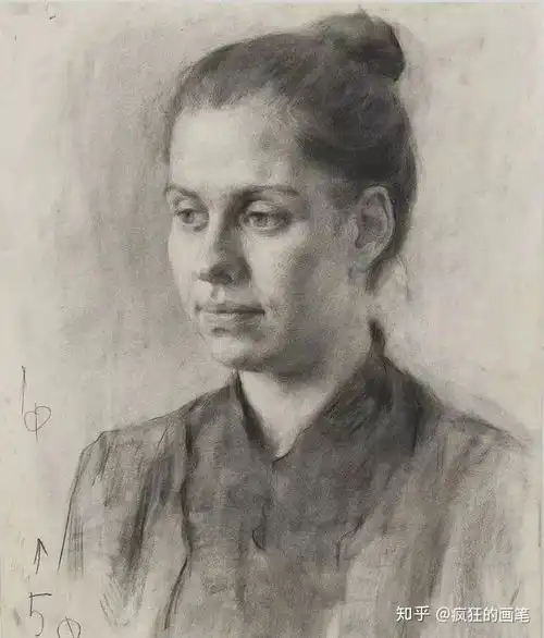 俄罗斯素描强调人体的内在骨感,由内而外的描绘出来,画功深厚,大匠之作
