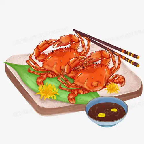 手绘美食大闸蟹螃蟹免抠png图片素材免费下载手绘png32003200像素熊猫办公