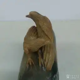 昌化石雕枯木逢春摆件