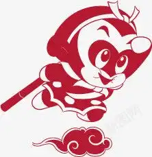 中国风小猴祥云背景高清素材免抠设计图片免费下载页面网页平面电商创意素材猴素材