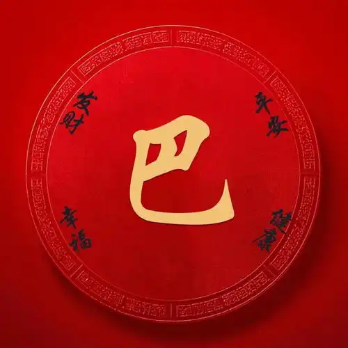 新年简约红色系姓氏头像分享