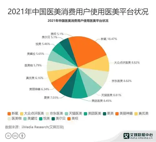 医美行业数据分析2021年中国18.47用户使用最多的医美平台为新氧