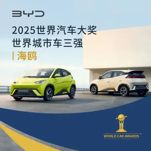 比亚迪海鸥入围2025世界汽车大奖世界城市车三强
