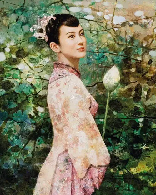 中国油画家谢楚余女性人物油画作品赏析