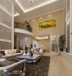 吊顶鸿禧华庭云浮鸿禧华庭270平米欧式豪宅复式楼设计装修图片效果图