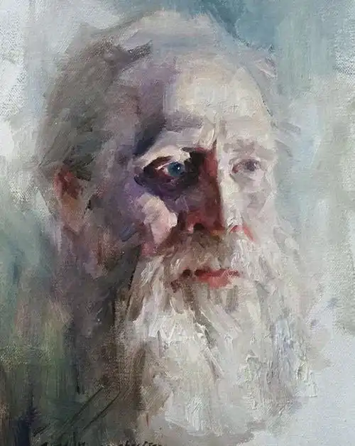 画技老辣沉稳,气质高贵,广美教授区础坚的人体油画