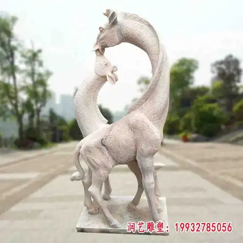 石雕鹤鹿同春德阳大理石鹿雕塑厂家
