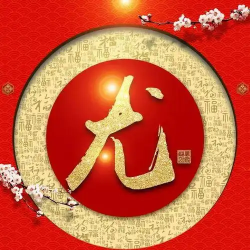 春节快到了您的头像该换了红色喜庆金字百家姓微信头像