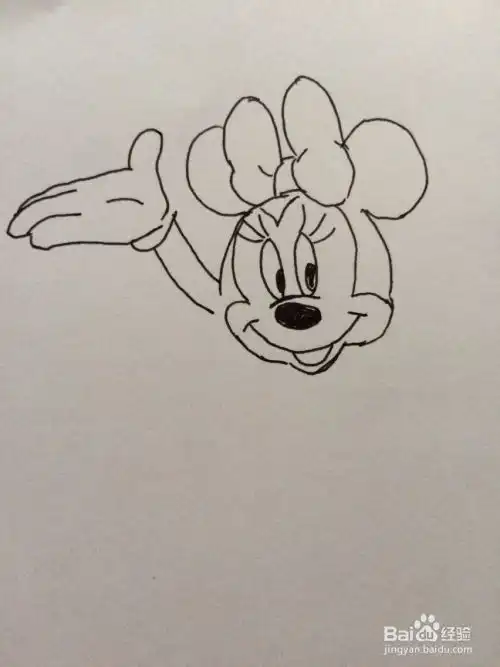 迪士尼米妮简笔画方法