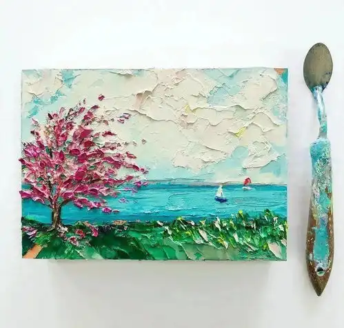她让油画颜料像奶油,绘出厚重富有立体感的花卉,惊艳