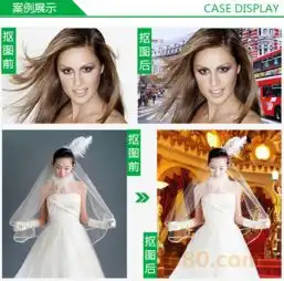 ps图片处理设计图片换背景抠图抠人物网店修图p图像