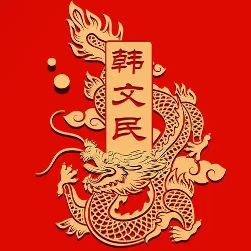 大红大气中国红龙的传人微信头像,姓名头像,有你的吗