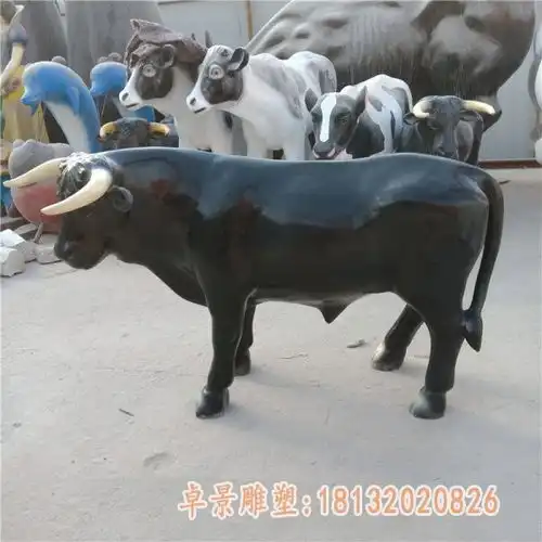 玻璃钢水牛雕塑洛阳玻璃钢牛雕塑制作厂卓景雕塑
