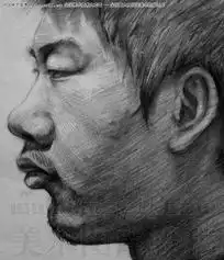 西安美术学院装饰艺术系2004级,贾中梁,素描头像美术高考投稿作品2007111605