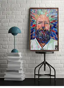 tif不分层人物头像油画