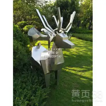 海南不锈钢鹿雕塑图片不锈钢抽象鹿雕塑厂家有模型下单有优惠-黄页88网