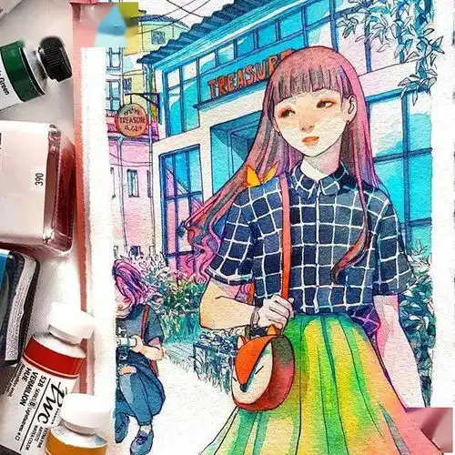 日式和风的水彩,灵动又梦幻