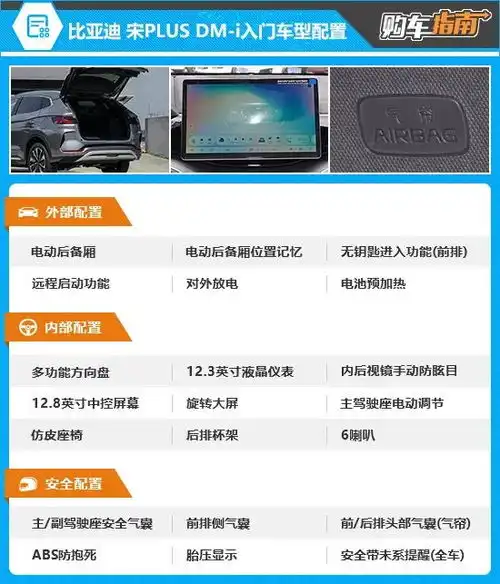 推荐尊荣型比亚迪宋plusdmi购车指南