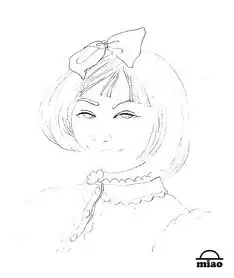 白描肖像第一次晒作品多多指教