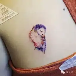 纹身师清新彩色潮流纹身