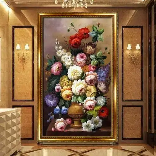 妙彩晶瓷画打造进门第一景,玄关处摆上这样的装饰画,好看又上档次