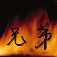 求大神制作一张火焰背景上有兄弟二字的群头像求大气
