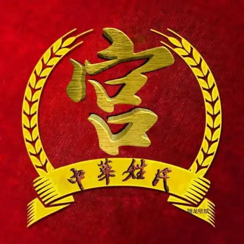 53张中华姓氏头像,俊美的字体,简单大方,